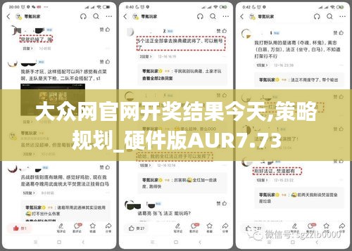 大众网官网开奖结果今天,策略规划_硬件版AUR7.73