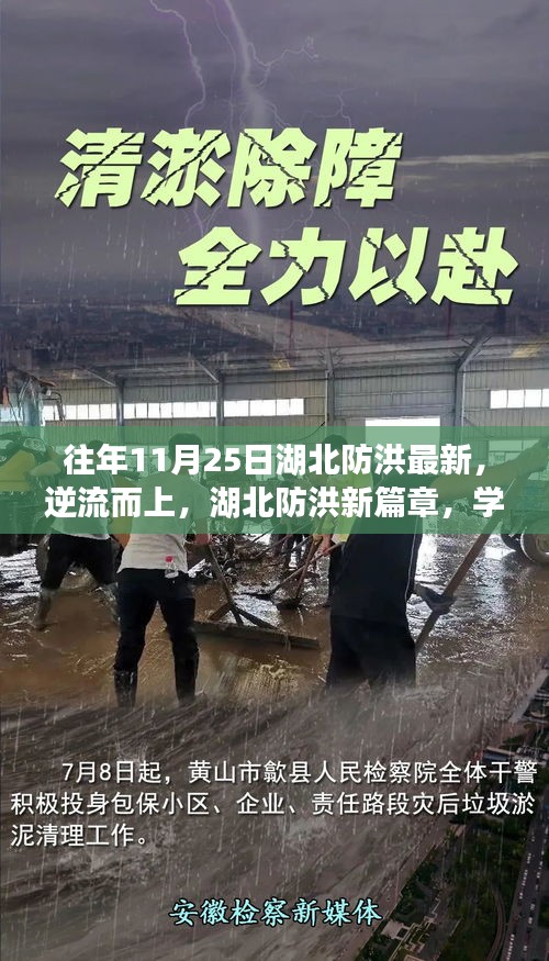 湖北防洪新篇章，逆流而上，展现变化的力量与乐观精神