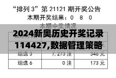2024新奥历史开奖记录114427,数据管理策略_跨平台版YLQ13.98