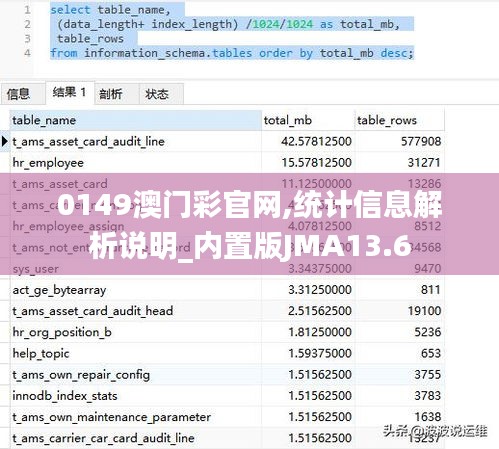 0149澳门彩官网,统计信息解析说明_内置版JMA13.6