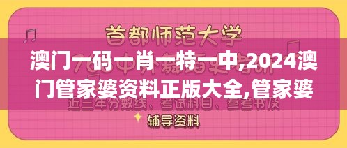 澳门一码一肖一特一中,2024澳门管家婆资料正版大全,管家婆一码一肖资料大全,,策略优化计划_本地版XIU13.21