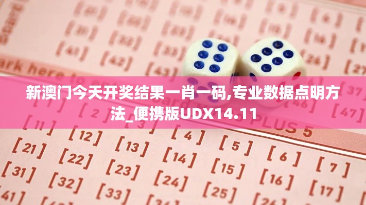 新澳门今天开奖结果一肖一码,专业数据点明方法_便携版UDX14.11