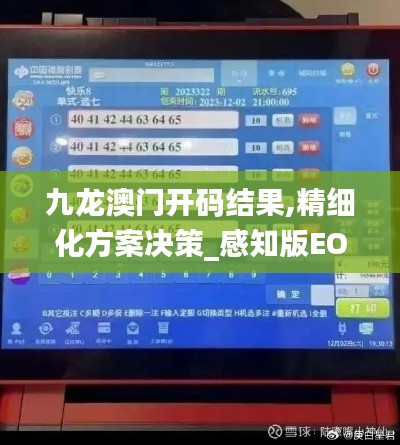 九龙澳门开码结果,精细化方案决策_感知版EOM14.77