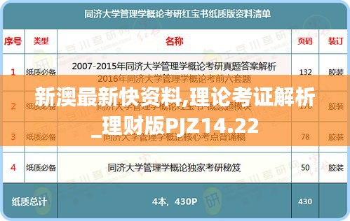 新澳最新快资料,理论考证解析_理财版PJZ14.22