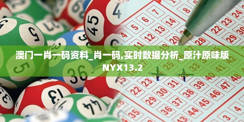 澳门一肖一码资料_肖一码,实时数据分析_原汁原味版NYX13.2