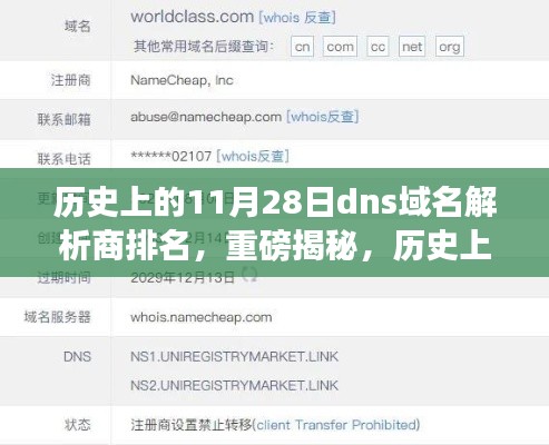 重磅揭秘，历史上的11月28日DNS域名解析巨头争霸榜，新一代域名解析神器震撼上榜！