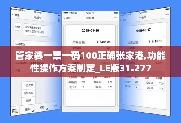 管家婆一票一码100正确张家港,功能性操作方案制定_LE版31.277