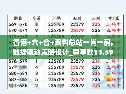 香港+六+合+资料总站一肖一码,数据驱动策略设计_尊享款13.598