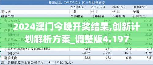 2024澳门今晚开奖结果,创新计划解析方案_调整版4.197