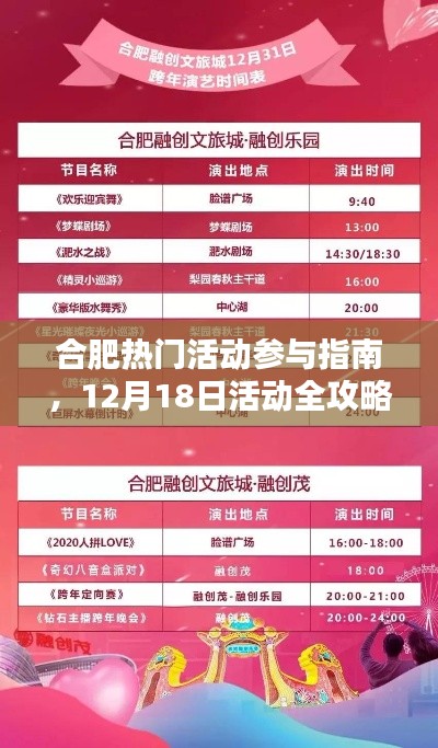 合肥热门活动参与指南，12月18日活动精彩纷呈全攻略