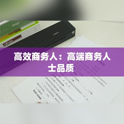 高效商务人：高端商务人士品质 