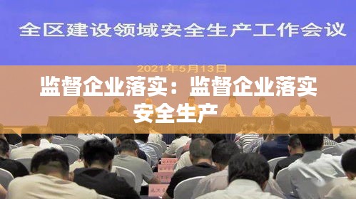 监督企业落实：监督企业落实安全生产 