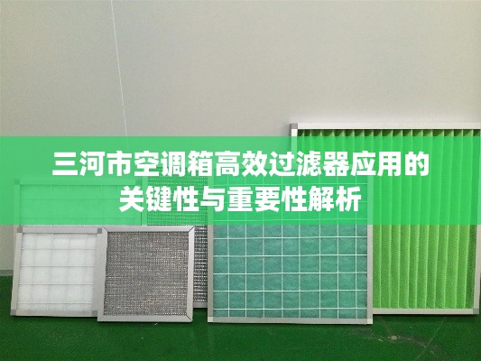 三河市空调箱高效过滤器应用的关键性与重要性解析