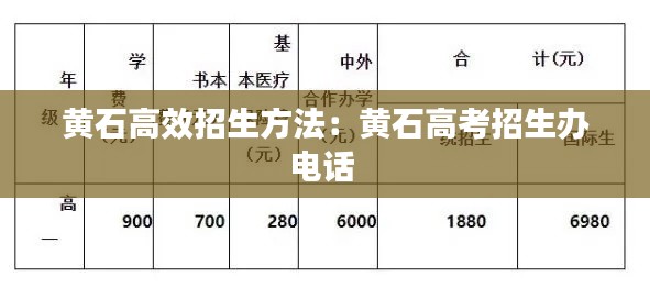 黄石高效招生方法：黄石高考招生办电话 
