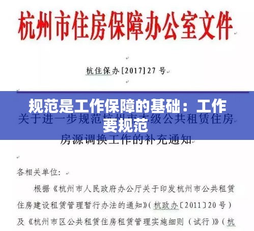规范是工作保障的基础：工作要规范 