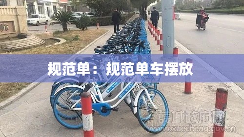 规范单：规范单车摆放 