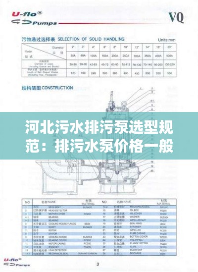 河北污水排污泵选型规范：排污水泵价格一般是多少 