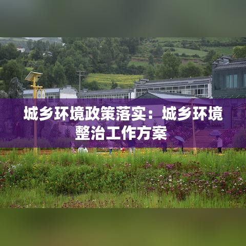 城乡环境政策落实：城乡环境整治工作方案 