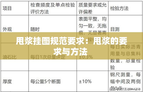 甩浆挂图规范要求：甩浆的要求与方法 