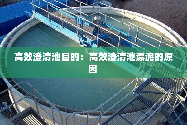 高效澄清池目的：高效澄清池漂泥的原因 