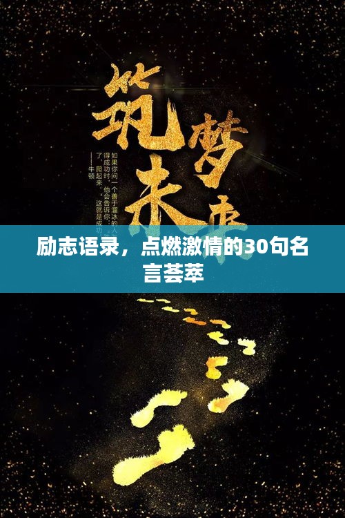 励志语录，点燃激情的30句名言荟萃
