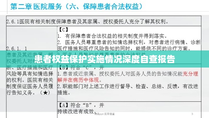 患者权益保护实施情况深度自查报告