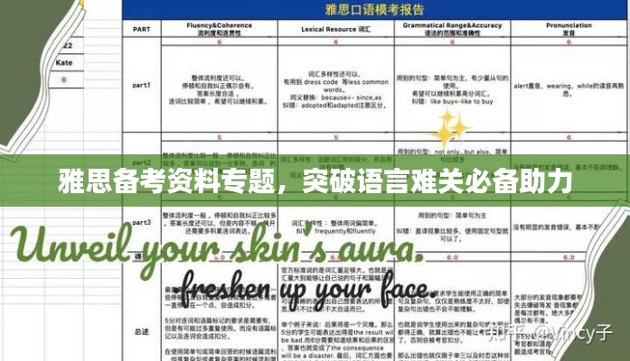 雅思备考资料专题，突破语言难关必备助力