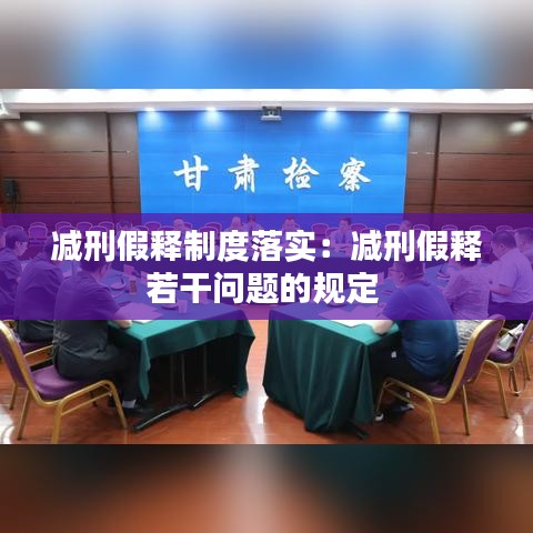 减刑假释制度落实：减刑假释若干问题的规定 
