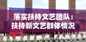 落实扶持文艺团队：扶持新文艺群体情况 