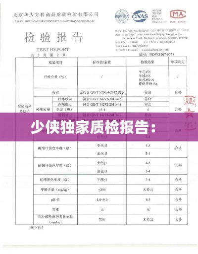 少侠独家质检报告： 