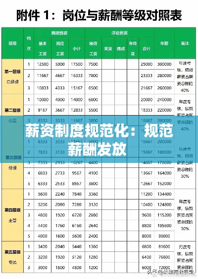 薪资制度规范化：规范薪酬发放 