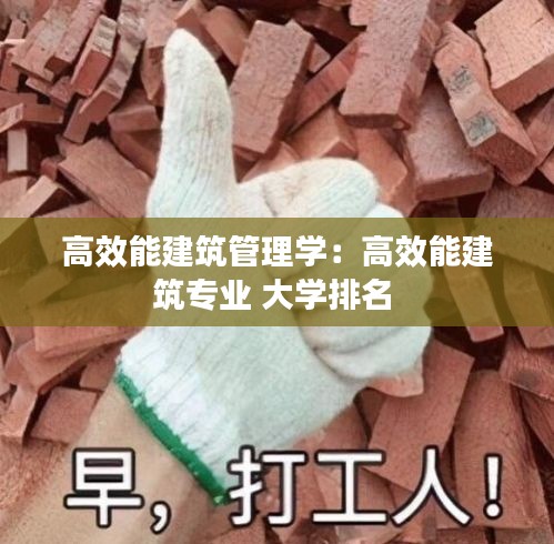 高效能建筑管理学：高效能建筑专业 大学排名 