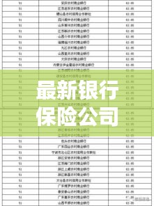最新银行保险公司排名榜揭晓，金融行业力量分布一览无余