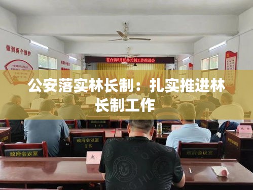 公安落实林长制：扎实推进林长制工作 