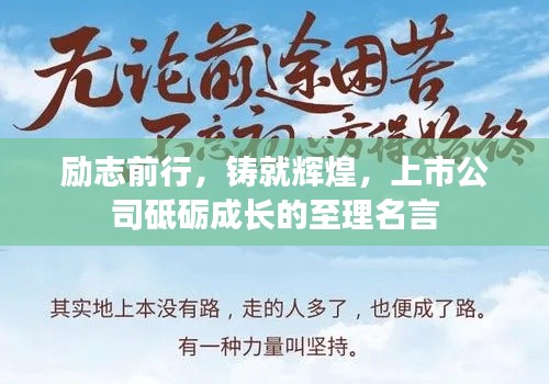 励志前行，铸就辉煌，上市公司砥砺成长的至理名言