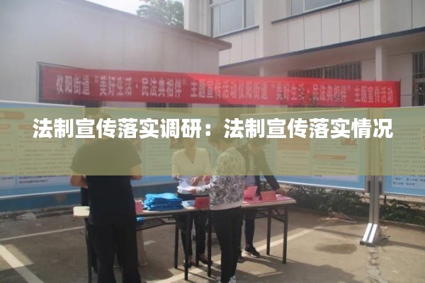法制宣传落实调研：法制宣传落实情况 