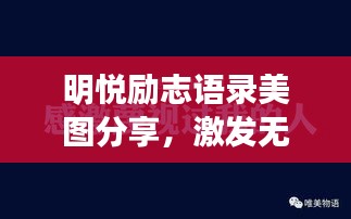 明悦励志语录美图分享，激发无限正能量！