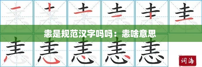 恚是规范汉字吗吗：恚啥意思 