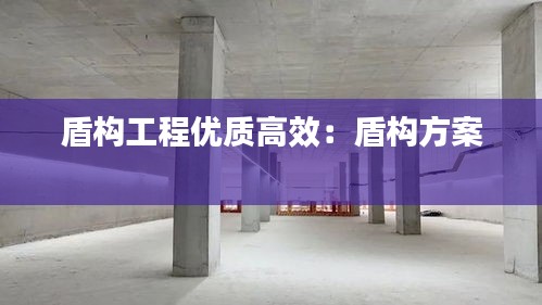 盾构工程优质高效：盾构方案 