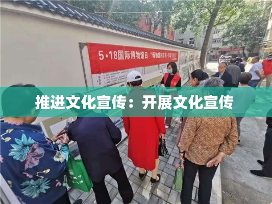 推进文化宣传：开展文化宣传 