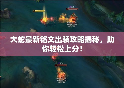 大蛇最新铭文出装攻略揭秘，助你轻松上分！