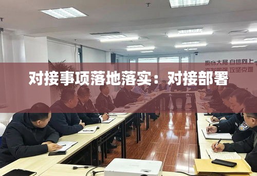 对接事项落地落实：对接部署 