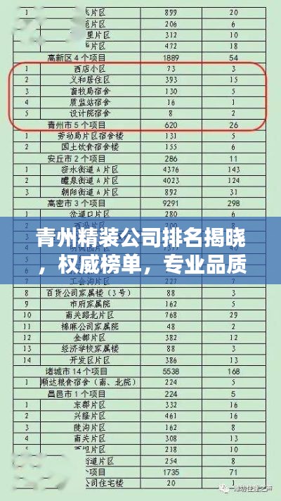 青州精装公司排名揭晓，权威榜单，专业品质之选！