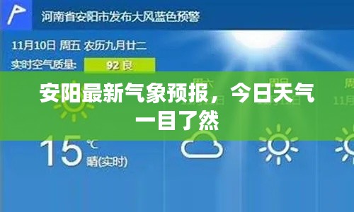 安阳最新气象预报，今日天气一目了然