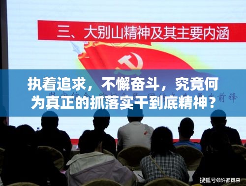 执着追求，不懈奋斗，究竟何为真正的抓落实干到底精神？
