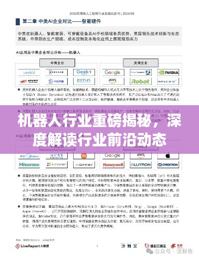 机器人行业重磅揭秘，深度解读行业前沿动态