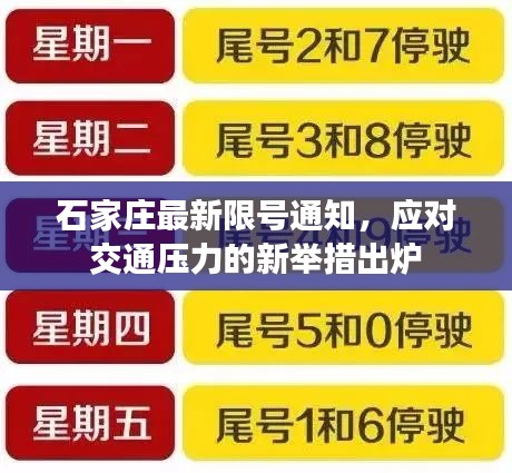 石家庄最新限号通知，应对交通压力的新举措出炉