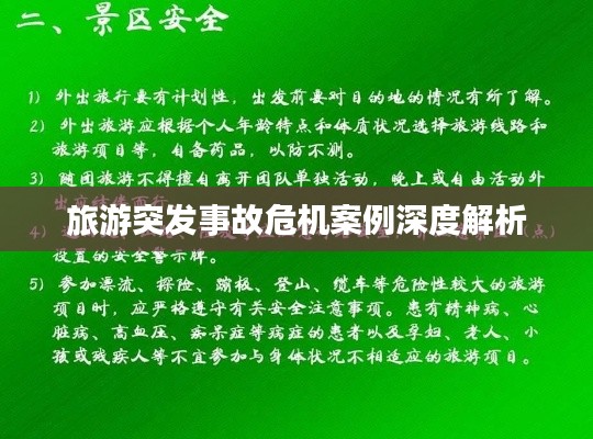 旅游突发事故危机案例深度解析