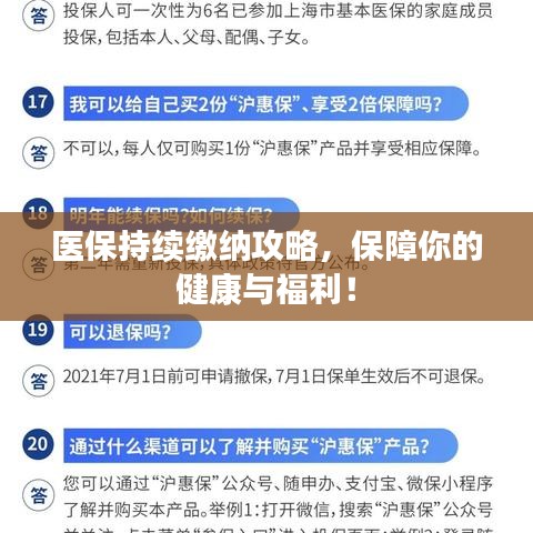 医保持续缴纳攻略，保障你的健康与福利！
