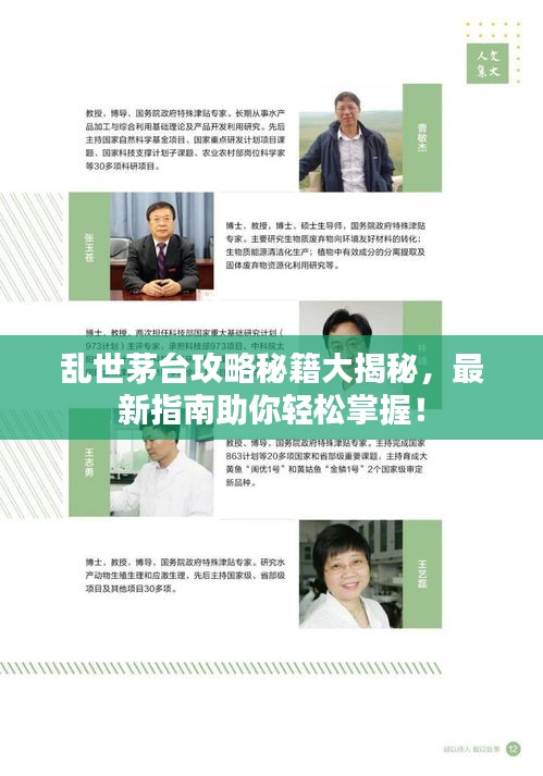 乱世茅台攻略秘籍大揭秘，最新指南助你轻松掌握！